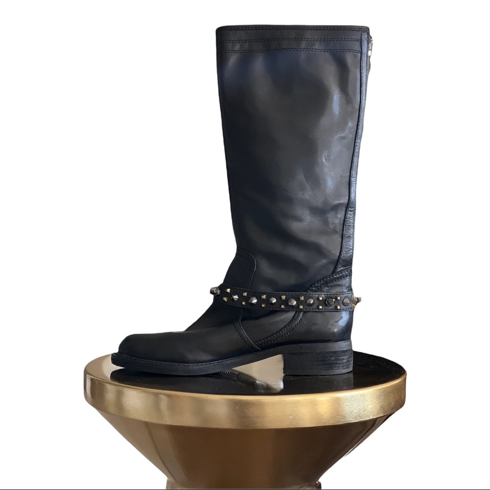 Sam Edelman Black Boots with Studded Strap Size 6.5